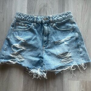 Distressed Denim Women Shorts